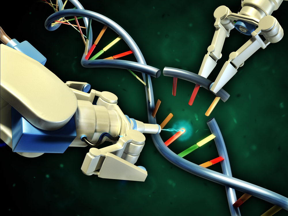 La edición del genoma utiliza máquinas de proteínas para cortar el ADN en lugares precisos. Sin embargo, usarlo para editar genes en las células cerebrales es complicado y arriesgado. Y en realidad no usa brazos robóticos.